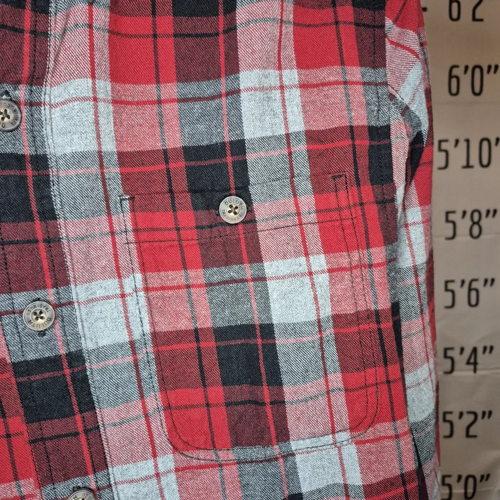 Duluth Trading Co Men's Red Plaid Flannel Shirt 1299/425